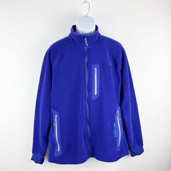 ARC'TERYX Polartec Strato Full Zip Jacket Mens XXL Purple Blue Polartec Fleece - Picture 1 of 16